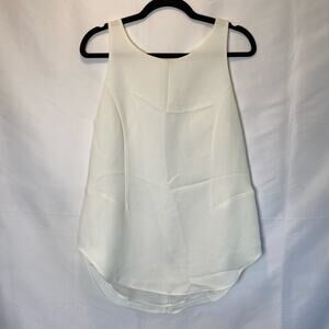 CAbi Women's White Medium Jubilee Tank Top Sleeveless Tunic Tank‎ Blouse